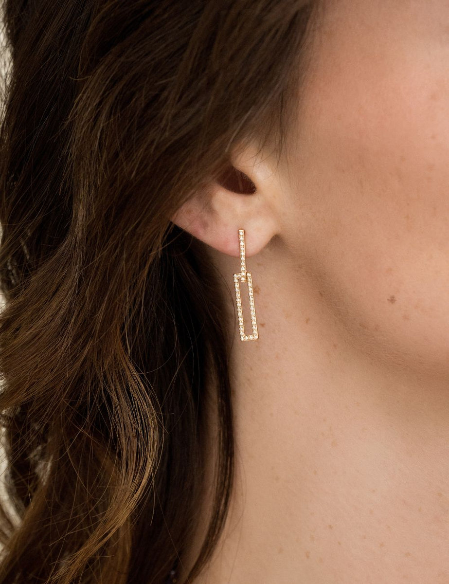 Boucles D'oreilles Pendantes étoiles « Happy New Year » - Alliage Noir Et Or - Taille 3.5x5.5 Cm - Pour Fêtes Du Nouvel An, Soirées, Réunions
