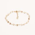 bracelet blanc nacré doré perles facettes mariage fiançailles cadeau noel excellent rapport qualité prix