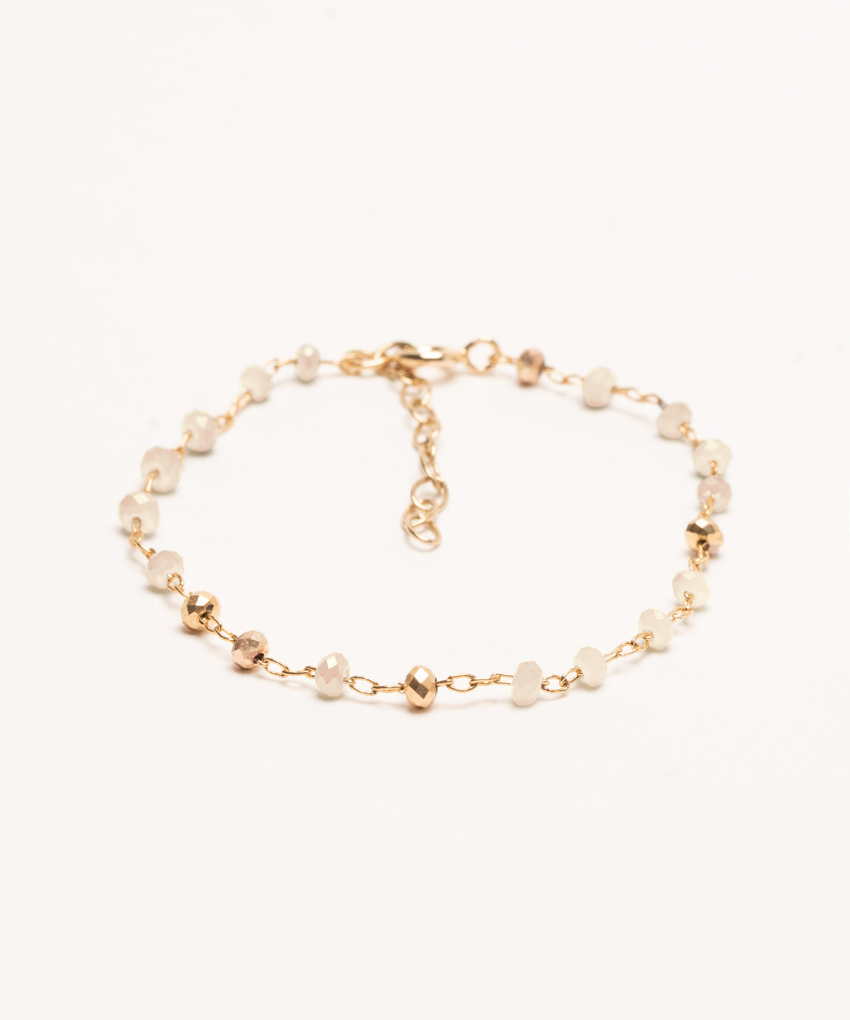 bracelet blanc nacré doré perles facettes mariage fiançailles cadeau noel excellent rapport qualité prix