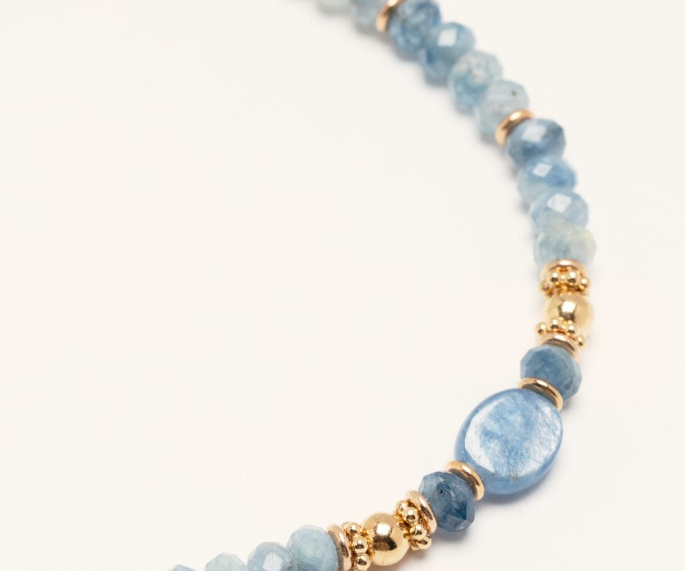 collier louise cyanite kyanite plaqué or 