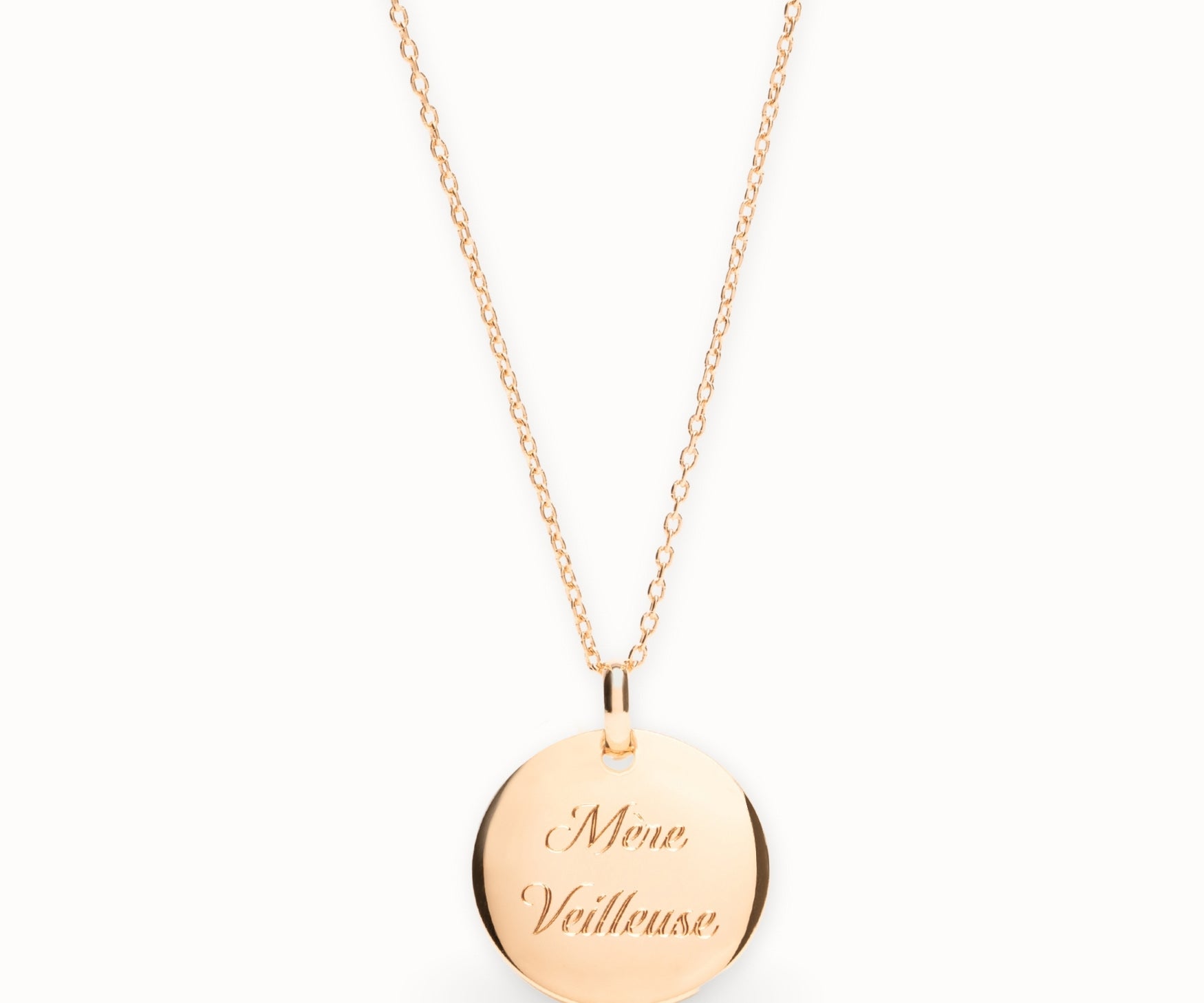 Collier Mère Veilleuse médaille bombée