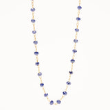 collier ras de cou réglable de 40 à 45 cm, chaine rosaire, perles bleues à facettes plaqué or doré  chainette de rallonge. collier fin et délicat, bijou unique cadeau sympa et pas cher. 