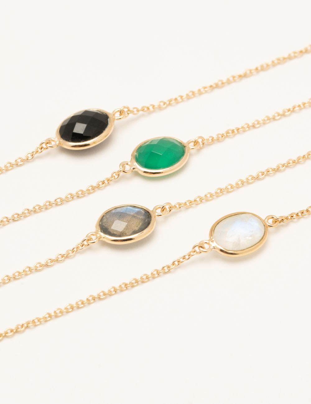 VICTOIRE COLLECTION Bracelet LABRADORITE chaîne fin doré double bijoux VICTOIRE COLLECTION Bracelet LABRADORITE chaîne fin doré double bijoux