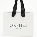 Orphée bijoux ensemble de packaging et boîtes. Grande boîte, petite boîte pour ranger et conserver un ou plusieurs bijoux. Tous les bijoux Orphée sont accompagnés d'un certificat d'authenticité.