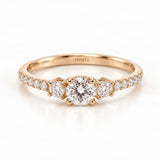 bague fine dorée zircon fiancailles mariage alliance cadeau 