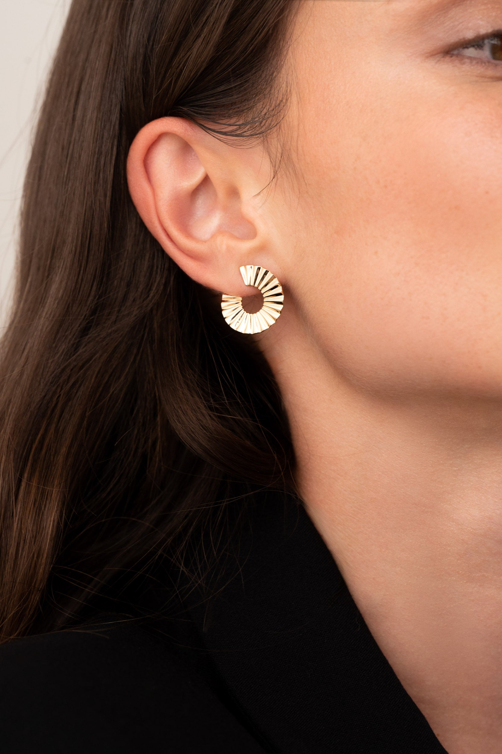 Boucles D'oreilles Vintage Longues Tube Couleur Or - Modèle Rare 238 - Occasion