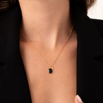 collier glamour bijou intemporel facile à porter chic classe noir onyx cadeau dame brillant doré