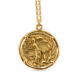 verso de la grande medaille marianne qui représente un paysan qui travaille doré ronde style monnaie ancienne anthique 